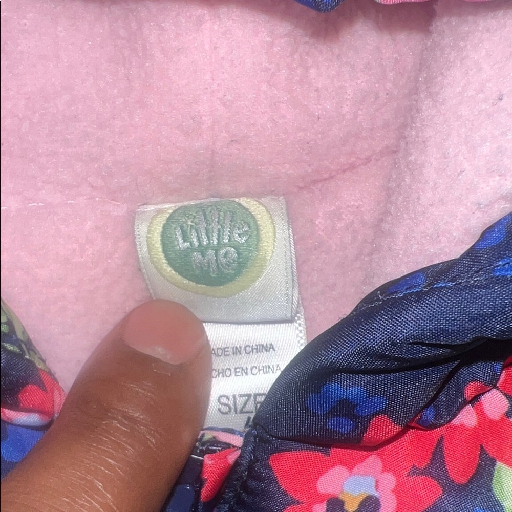 Little Me Navy Floral Jacket - Picture 2 of 10